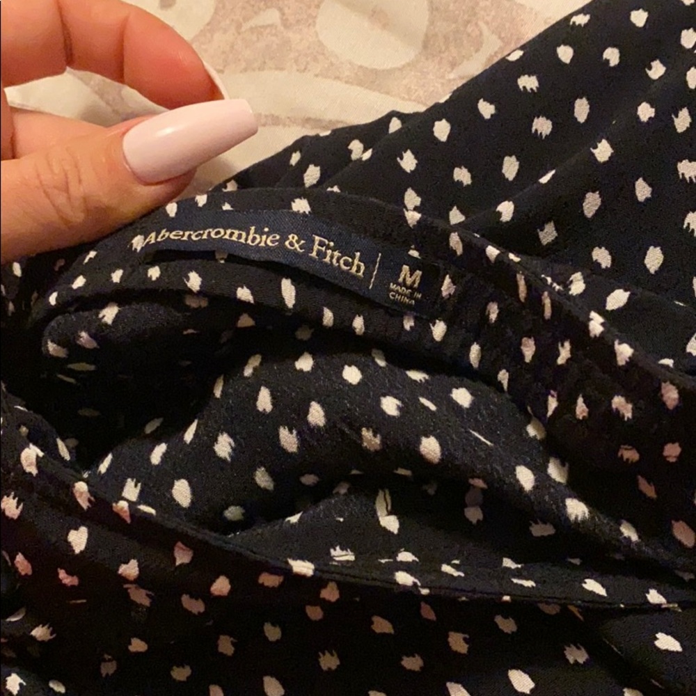 Side midi skirt black pattern